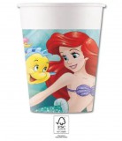 KORREKT WEB Disney Hercegnők, Ariel Curious papír pohár 8 db-os 200 ml FSC
