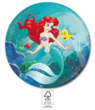 KORREKT WEB Disney Hercegnők Ariel Curious papírtányér 8 db-os 23 cm FSC