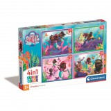 KORREKT WEB Disney Hercegnők Junior Ariel 4 az 1-ben puzzle Clementoni