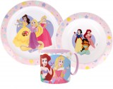 KORREKT WEB Disney Hercegnők True étkészlet, micro műanyag szett bögrével 265 ml