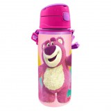 KORREKT WEB Disney Játékháború Lotso alumínium szívószálas kulacs akasztóval 600 ml