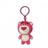 KORREKT WEB Disney Játékháború Lotso Pink 3D plüss figura akasztóval, táskadísz 13 cm