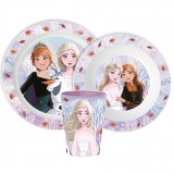 KORREKT WEB Disney Jégvarázs Autumn Leaves étkészlet, micro műanyag szett, pohárral 260 ml