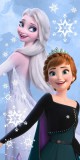KORREKT WEB Disney Jégvarázs Royal Sisters fürdőlepedő, strand törölköző 70x140cm