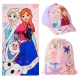 KORREKT WEB Disney Jégvarázs True Friends törölköző, tornazsák, baseball sapka szett