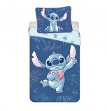 KORREKT WEB Disney Lilo és Stitch, A csillagkutya Aloha Blue ágyneműhuzat 140×200cm, 70×90 cm