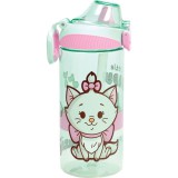 KORREKT WEB Disney Marie Little Lady műanyag szívószálas kulacs akasztóval 450 ml