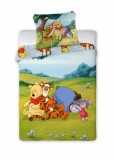 KORREKT WEB Disney Micimackó Sunny Meadow gyerek, ovis ágyneműhuzat 100×135 cm, 40×60 cm