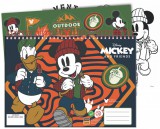 KORREKT WEB Disney Mickey A/4 spirál vázlatfüzet 40 lapos matricával