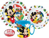 KORREKT WEB Disney Mickey étkészlet, micro műanyag szett bögrével 350 ml