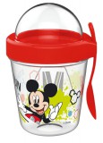 KORREKT WEB Disney Mickey pohár snack tartó fedéllel és kanállal 350 ml