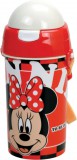 KORREKT WEB Disney Minnie Bloom műanyag szívószálas kulacs akasztóval 500 ml