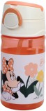 KORREKT WEB Disney Minnie Floral műanyag szívószálas kulacs akasztóval 350 ml