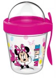 KORREKT WEB Disney Minnie pohár snack tartó fedéllel és kanállal 350 ml