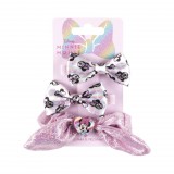 KORREKT WEB Disney Minnie Rainbow hajgumi és hajcsat szett 3 db-os