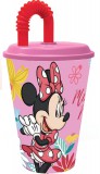 KORREKT WEB Disney Minnie Spring szívószálas pohár, műanyag 430 ml