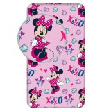 KORREKT WEB Disney Minnie XoXo gumis lepedő 90x200 cm