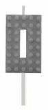 KORREKT WEB Építőkocka 0-ás Grey Blocks tortagyertya, számgyertya