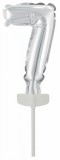 KORREKT WEB Ezüst Silver 7-es szám fólia lufi tortára 13 cm