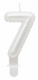 KORREKT WEB Fehér 7-es Pearly számgyertya, tortagyertya