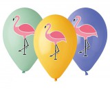 KORREKT WEB Flamingo, Flamingó léggömb, lufi 5 db-os 13 inch (33 cm)