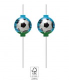 KORREKT WEB Focis Soccer Fans papír szívószál, 4 db-os szett FSC