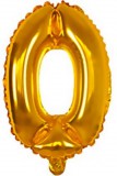 KORREKT WEB Gold, Arany mini 0-ás szám fólia lufi 33 cm
