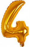 KORREKT WEB Gold, Arany mini 4-es szám fólia lufi 33 cm
