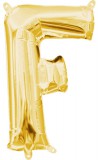 KORREKT WEB Gold, Arany mini F betű fólia lufi 33 cm