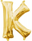 KORREKT WEB Gold, Arany mini K betű fólia lufi 33 cm