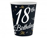 KORREKT WEB Happy Birthday 18 B&C papír pohár 6 db-os 200 ml