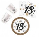 KORREKT WEB Happy Birthday 18 Milestone party szett 36 db-os 23 cm-es tányérral