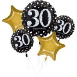 KORREKT WEB Happy Birthday 30 Fólia lufi 5 db-os szett