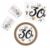 KORREKT WEB Happy Birthday 30 Milestone party szett 36 db-os 23 cm-es tányérral