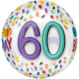 KORREKT WEB Happy Birthday 60 Gömb Fólia lufi 40 cm