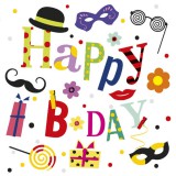 KORREKT WEB Happy Birthday Funny szalvéta 20 db-os 33x33 cm