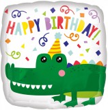 KORREKT WEB Happy Birthday Gator fólia lufi 43 cm