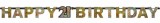 KORREKT WEB Happy Birthday Gold 21 hologrammos felirat 213 cm