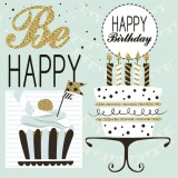 KORREKT WEB Happy Birthday Mint szalvéta 20 db-os 33x33 cm
