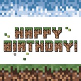 KORREKT WEB Happy Birthday Pixel Block szalvéta 20 db-os 33x33 cm