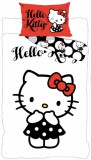 KORREKT WEB Hello Kitty Black Dress gyerek, ovis ágyneműhuzat 100×135 cm, 40×60 cm