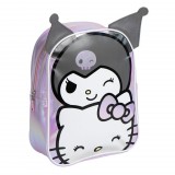 KORREKT WEB Hello Kitty Kuromi hologrammos hátizsák, táska 32 cm