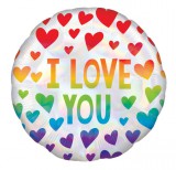 KORREKT WEB I love You Rainbow, Szeretlek fólia lufi 43 cm