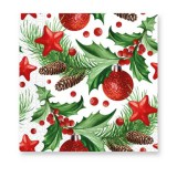 KORREKT WEB Karácsonyi Pinecones szalvéta 20 db-os 33x33 cm