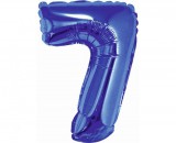 KORREKT WEB Kék Blue 7-es mini szám fólia lufi 35 cm
