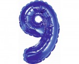 KORREKT WEB Kék Blue 9-es mini szám fólia lufi 35 cm