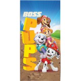 KORREKT WEB Mancs Őrjárat Boss Pups fürdőlepedő, strand törölköző 70x140cm