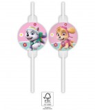 KORREKT WEB Mancs Őrjárat Skye and Everest papír szívószál, 4 db-os szett FSC