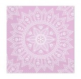 KORREKT WEB Mandala Purple White szalvéta 20 db-os, 33x33 cm FSC