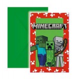 KORREKT WEB Minecraft Green party meghívó 6 db-os FSC